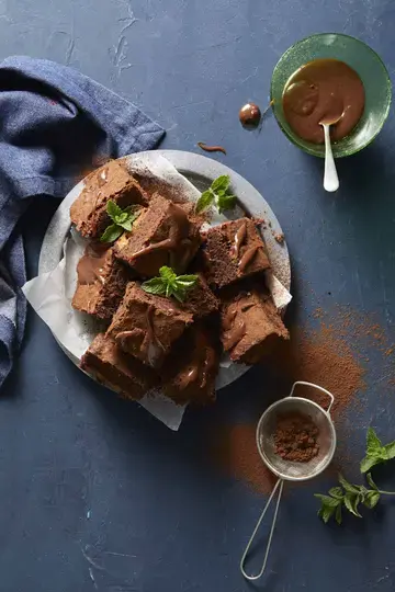 Mint Caramel Brownies