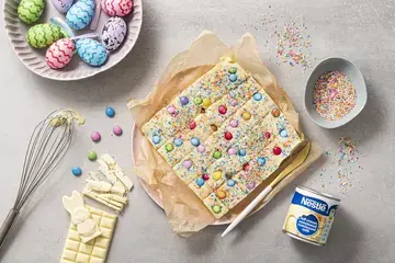 Lemon and White Chocolate Funfetti Easter Fudge