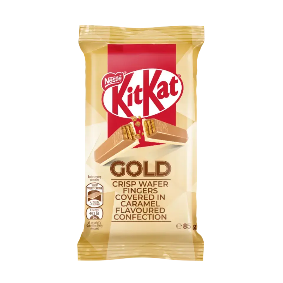 KitKat 8 Finger Caramel Gold Chocolate Slab 85g