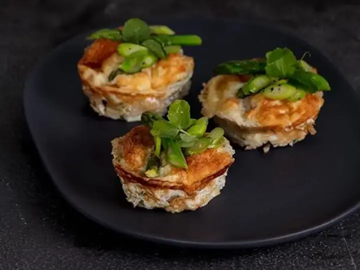 Egg white, Tuna and Asparagus Quiche