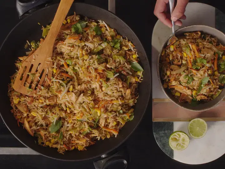 One Pot Chicken &amp; Veg Stir Fried Rice