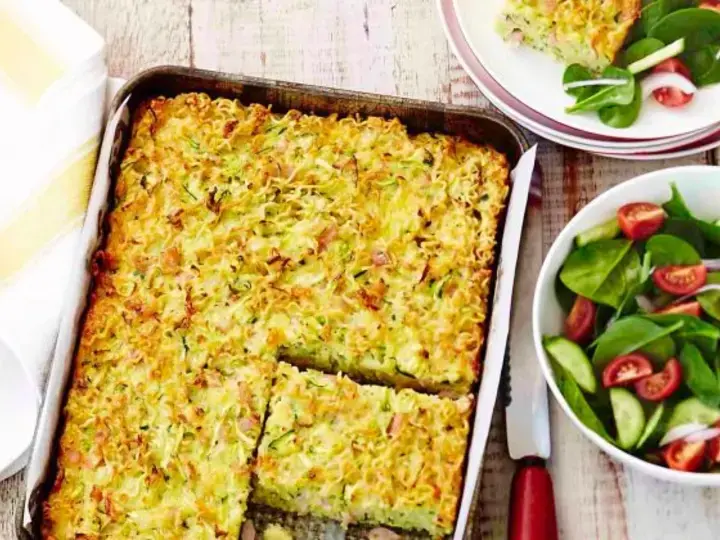 Noodle &amp; Zucchini Slice