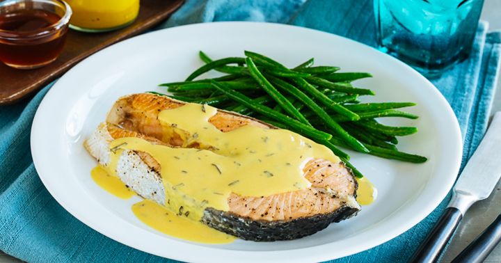 Pan Seared Salmon with Mustard Cream Sauce