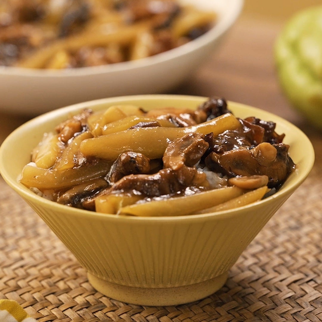 Sayote with 3 Kinds of Mushrooms