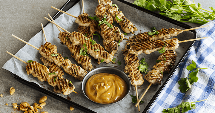 Scrumptious Chicken Satay in Creamy Peanut Sauce