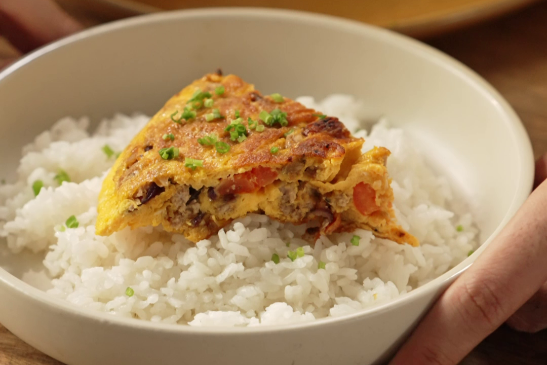 Giniling Omelette Rice Meal