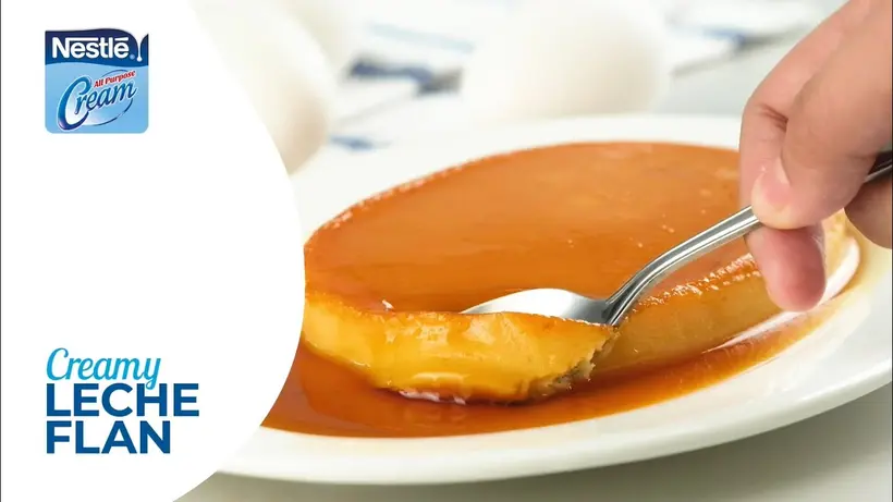 Preview image for the external video "Creamy Leche Flan Recipe".