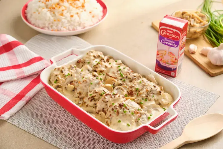 Burger Steak with Mushroom Sauce