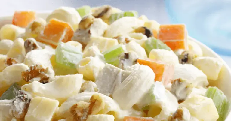 creamy macaroni in truffle dressing