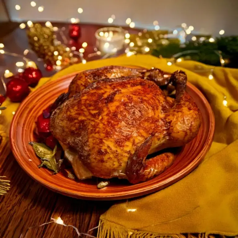 Air fried Lechong Manok with Sarsa