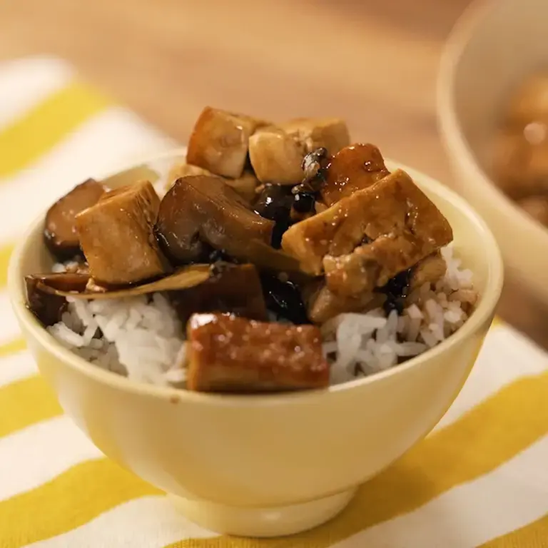 Tofu and Mushroom Adobo