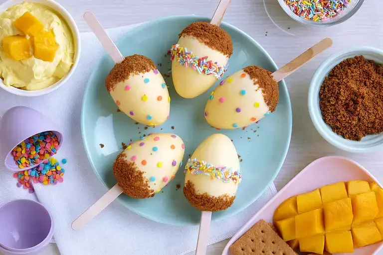 Easter Egg Mango Graham Ice Lollies