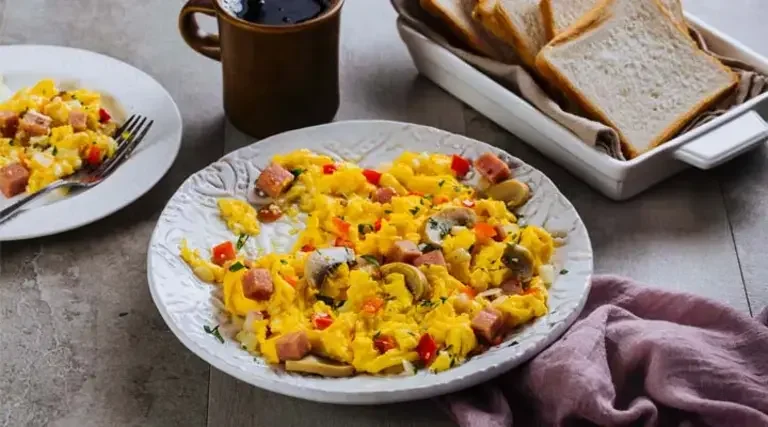 Ham and Mushroom Scrambled Egg Main
