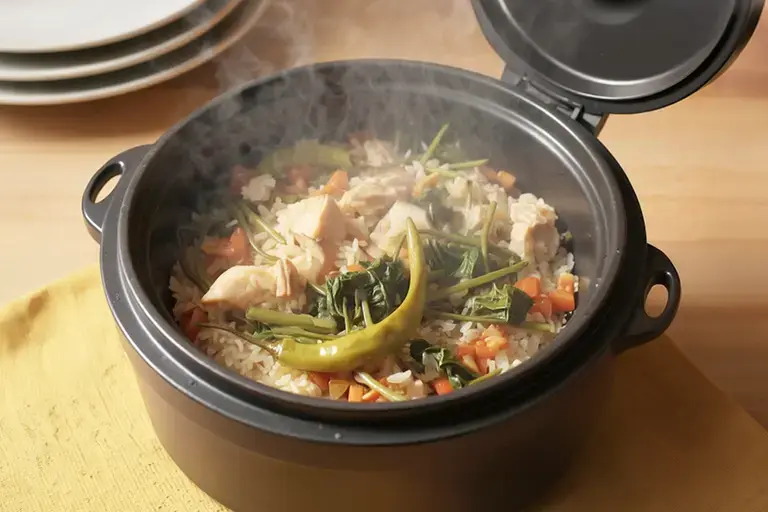 Pork Sinigang-style One Pot Rice