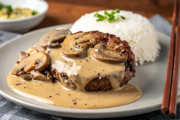 Easy Burger Steak with Creamy Gravy