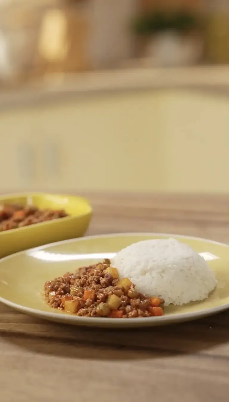 Pork Giniling with Mixed Veggies