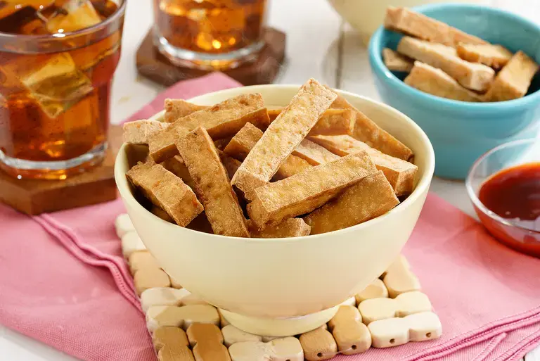 Magical Tofu Fries with Banana Catsup and Savor