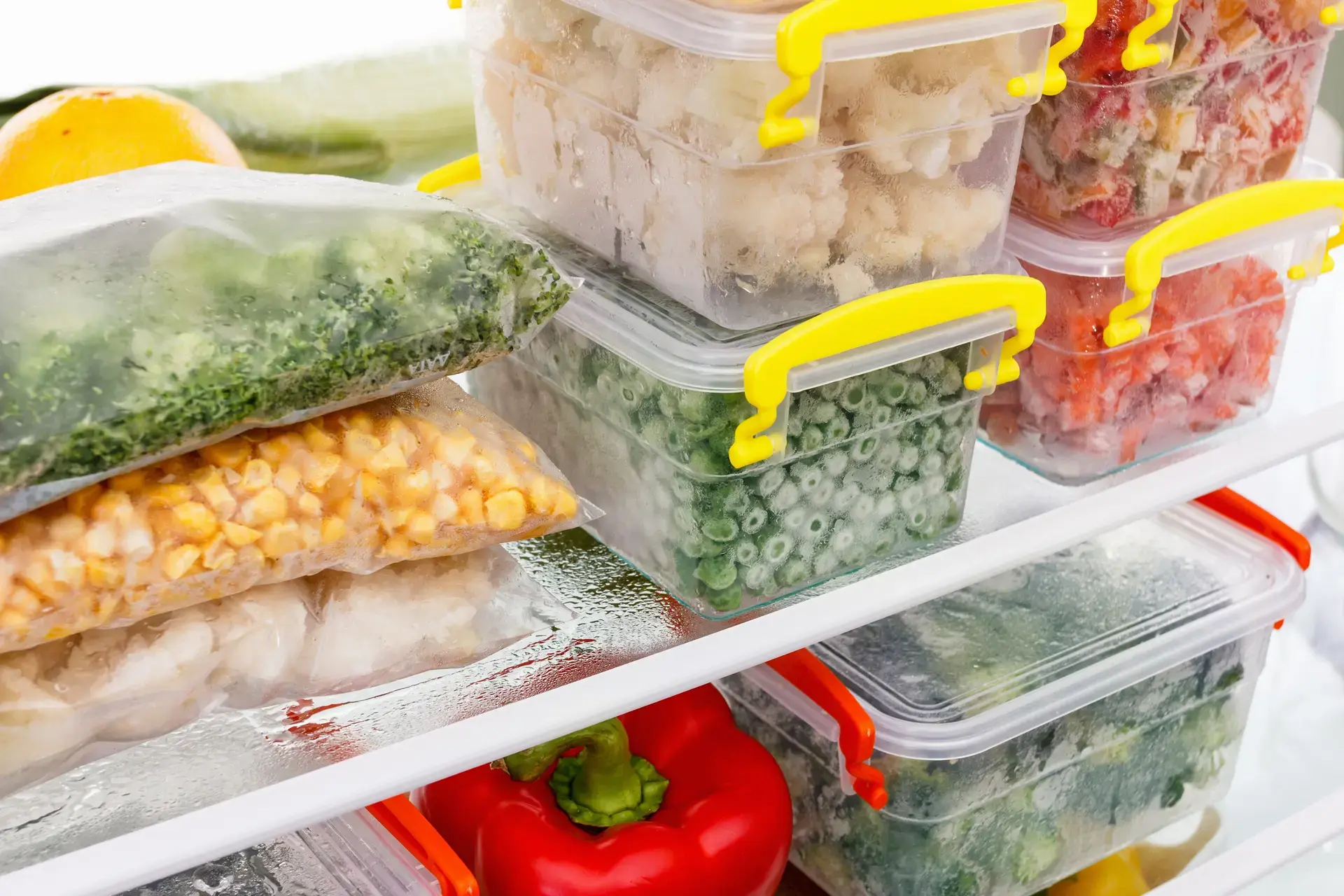 Frozen Food in the refrigerator