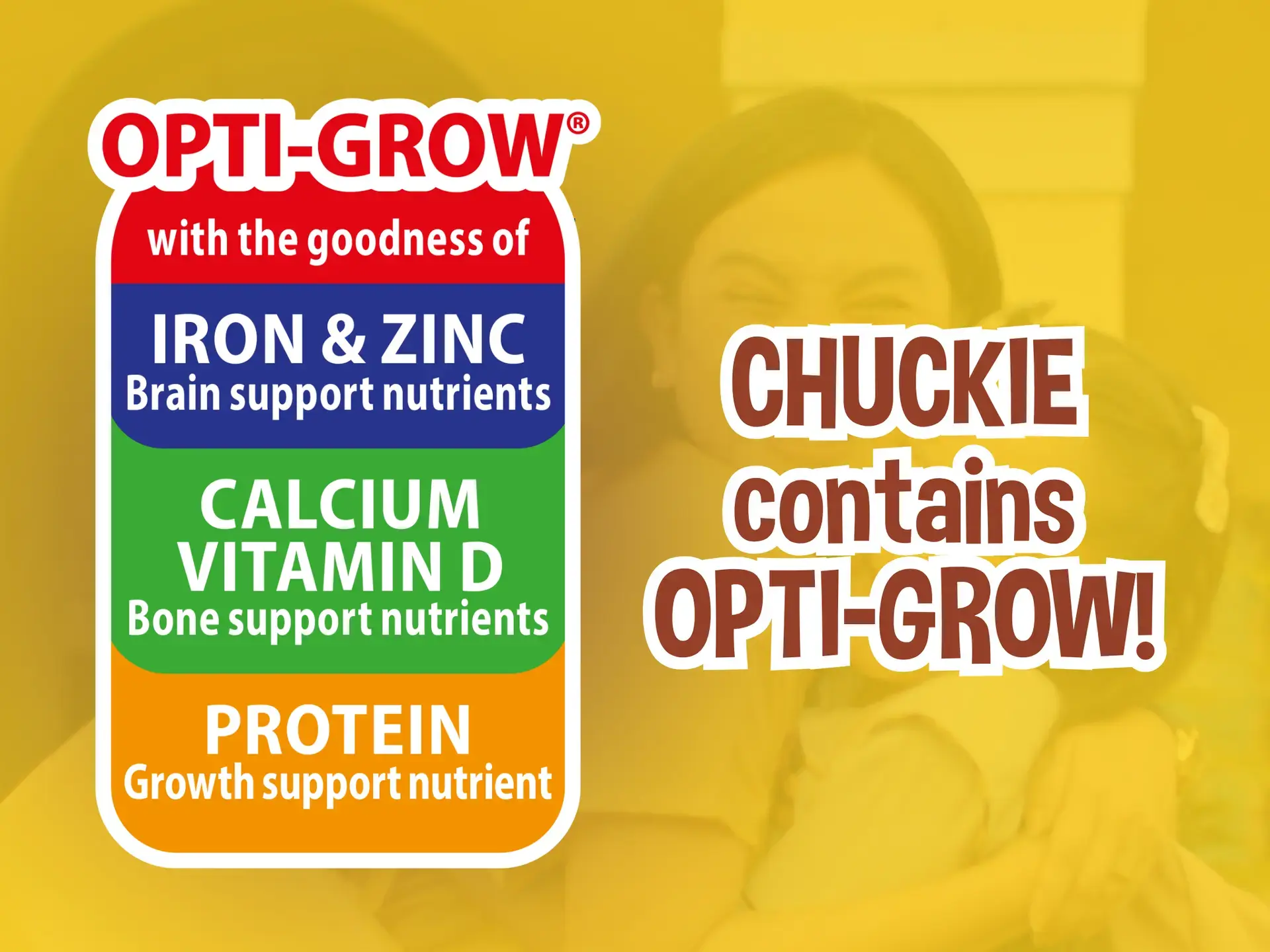 Chuckie contains OPTI-GROW!
