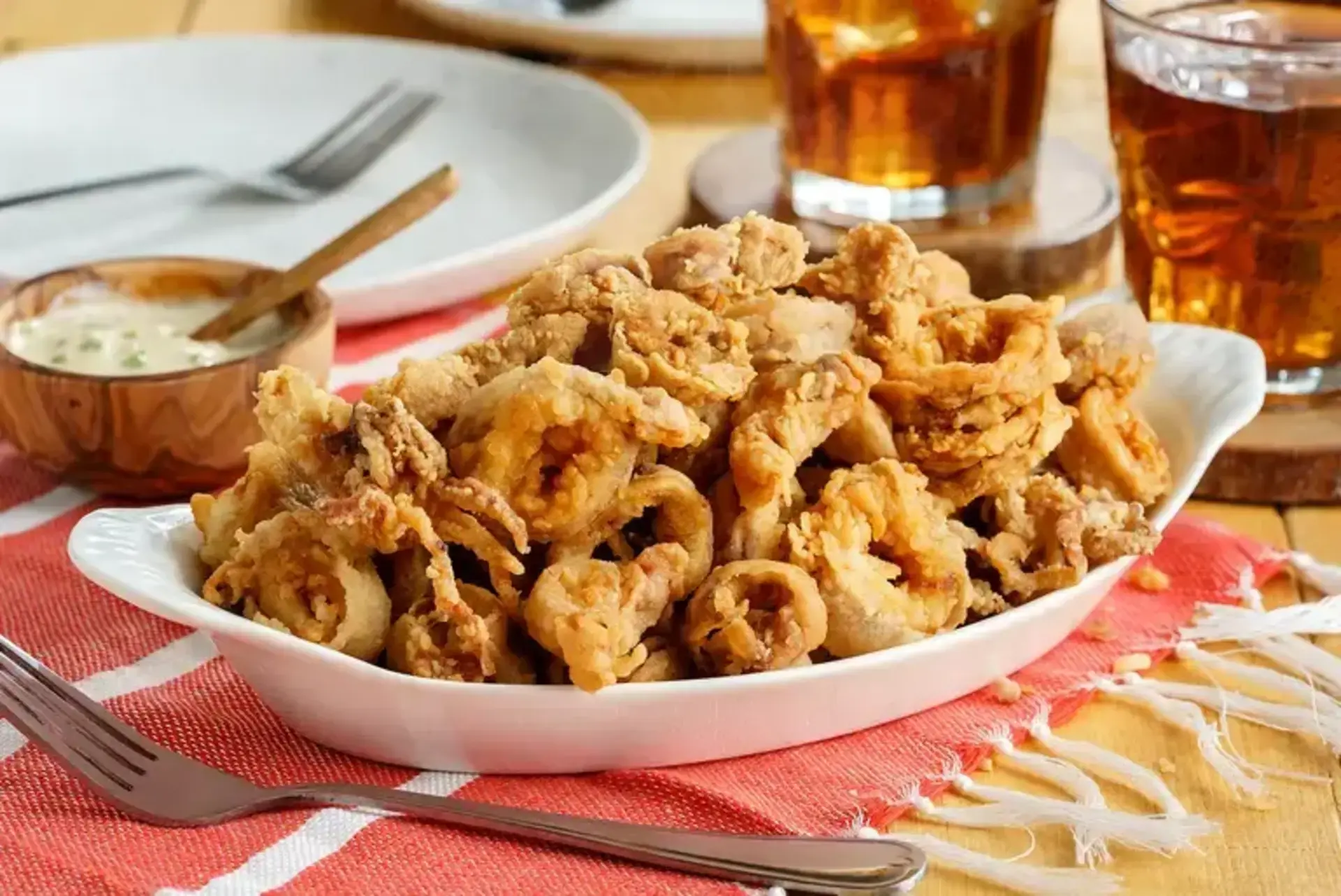 Dive into Flavor Crispy Squid with Calamansi-Creamy Dip