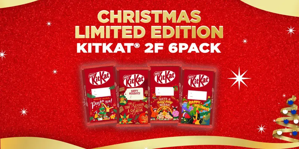 KITKAT 2F 6 PACK w/ Christmas themed sleeves