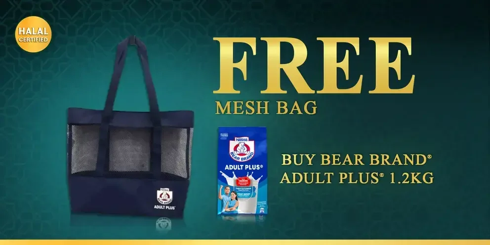 Buy Bear Brand® Adult Plus 1.2KG, Get FREE Mesh Bag​