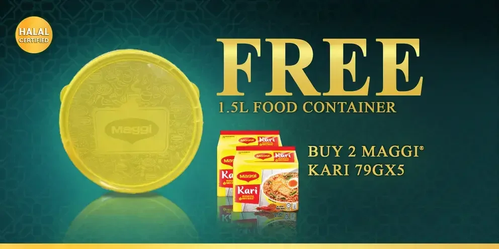 Buy 2 MAGGI® Kari 79Gx5, Get FREE 1.5L Food Container