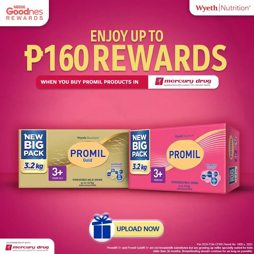 BUY PROMIL, ENJOY UP TO P160 REWARDS​