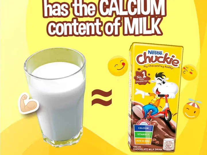 Chuckie® Has the Same Calcium Content of Milk