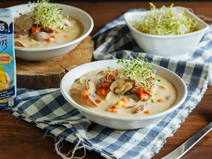 Light and Creamy Clam Chowder with Miso and Dashi