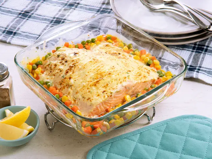creamy baked salmon