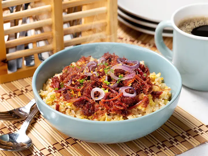 Savorventure Crispy Corned Beef Fried Rice