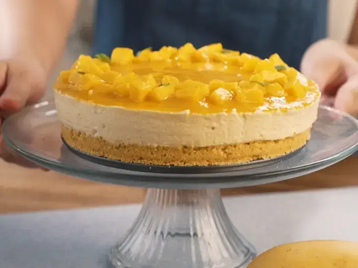 Triple Mango Mousse Cake