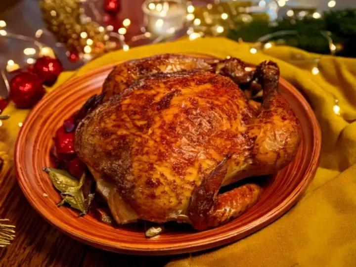 Air fried Lechong Manok with Sarsa