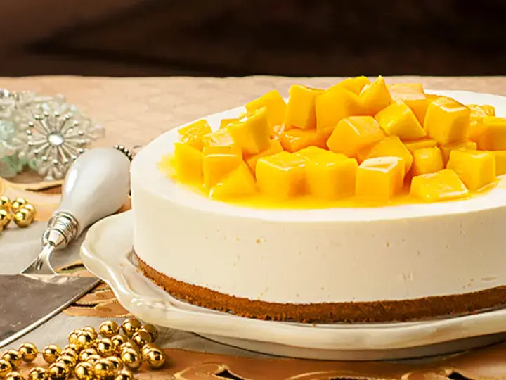 No-Bake Mango Cheesecake