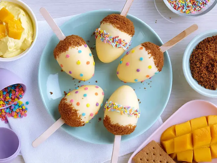 Easter Egg Mango Graham Ice Lollies