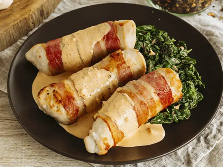 Scrumptious Chicken Saltimbocca with Spinach Cream