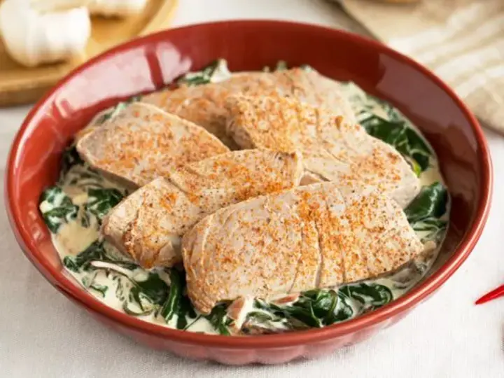 Terrific Tuna With Creamed Alugbati