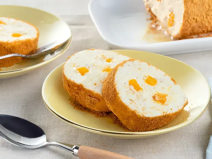 Mango Graham Ice Cream Roll