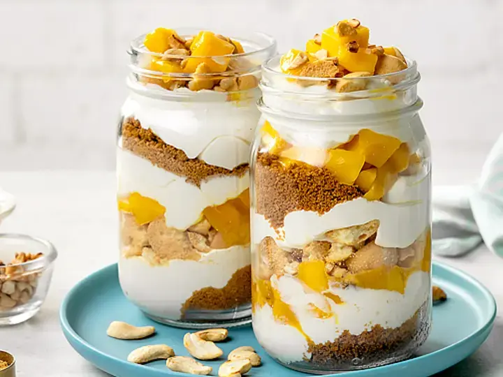 Mango and Cashew Cake Jar