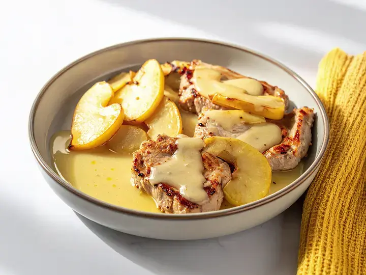 Citrus Caramel Apple Pork Chops by Kawaling Pinoy