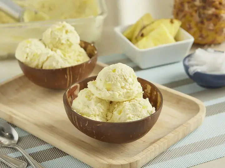 Pineapple and Coconut Ice Cream