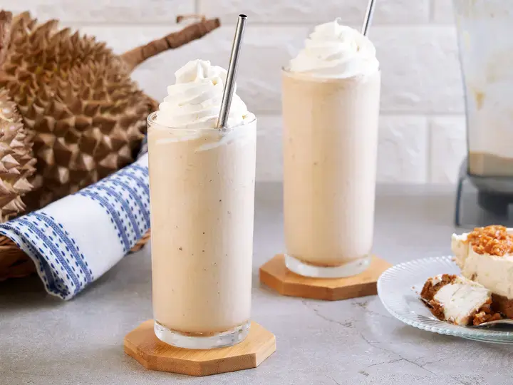 Creamy Durian and Coffee Frappe