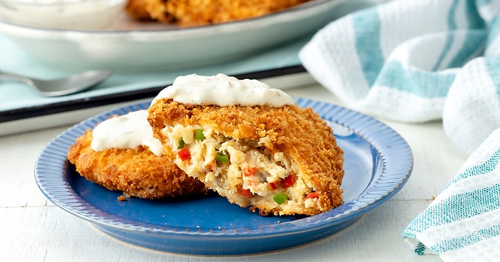 Fried Fish Cake with Creamy Tartar Sauce Recipe