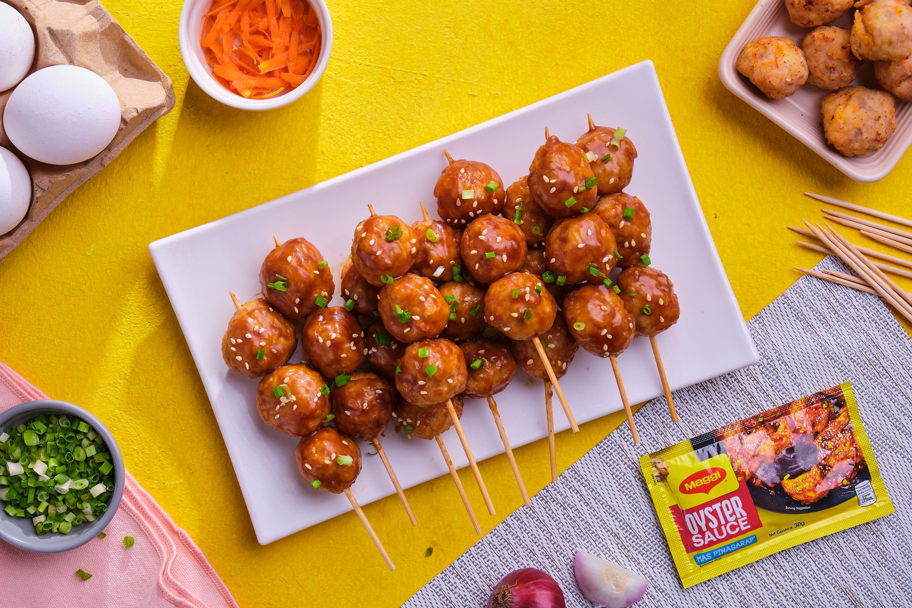 Glazed Fried Chicken Meatballs